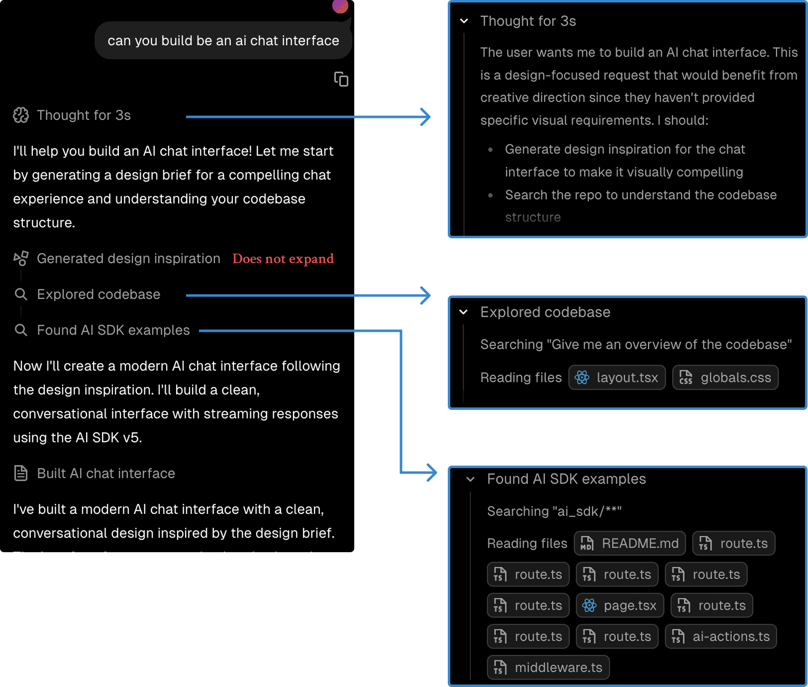 Vercel chat interface