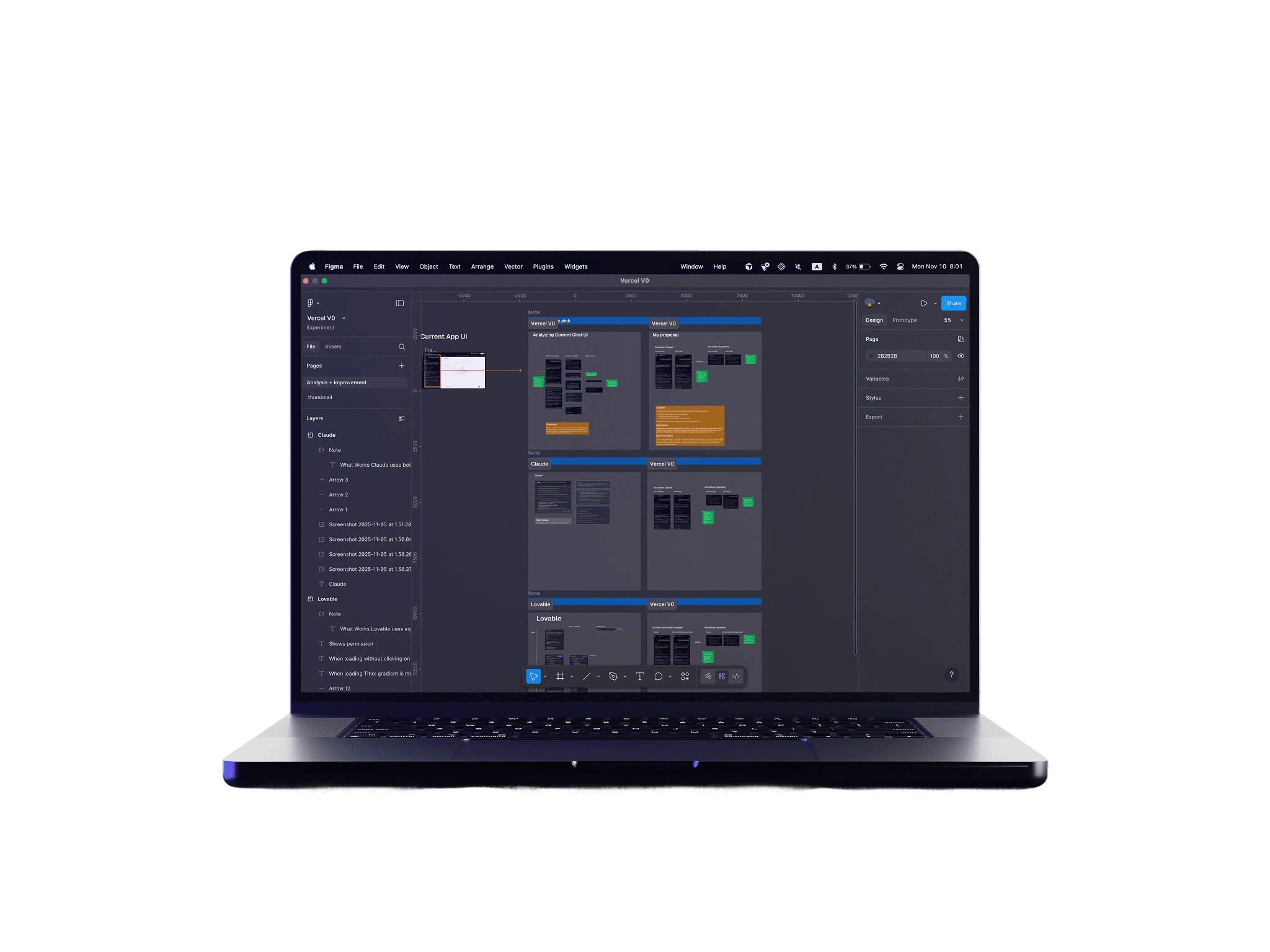 Vercel V0 Figma design