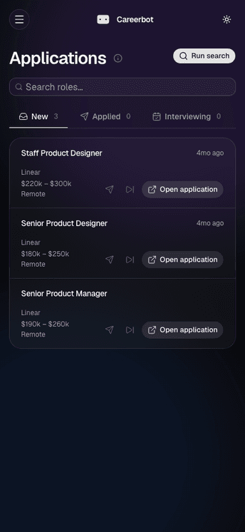 Careerbot mobile application pipeline